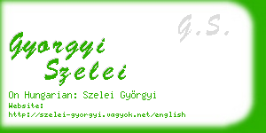 gyorgyi szelei business card